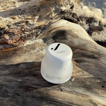 Close-up of smooth, white cream texture